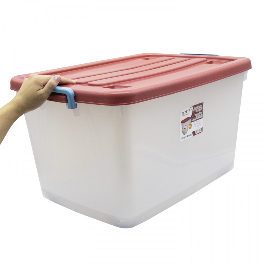 Container with a lid on wheels (53 l.)