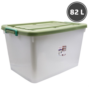 Baskets,commodes boxes, containers Container with a lid on wheels(82 l.)