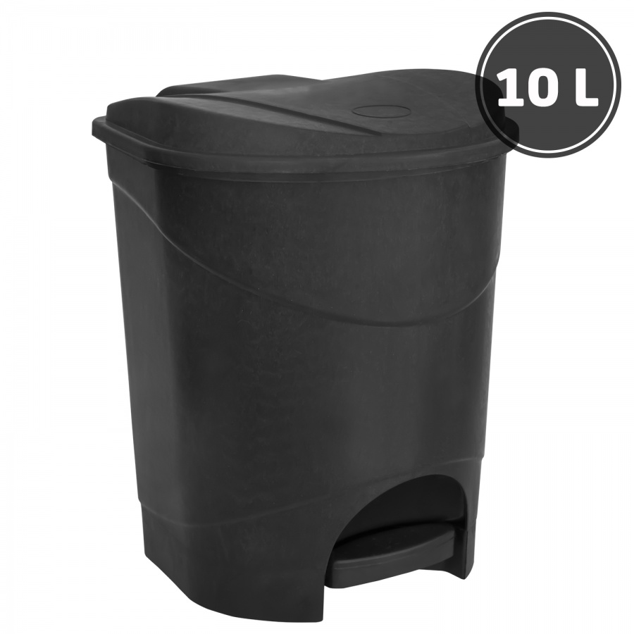 Bucket with a pedal black(10 l.)