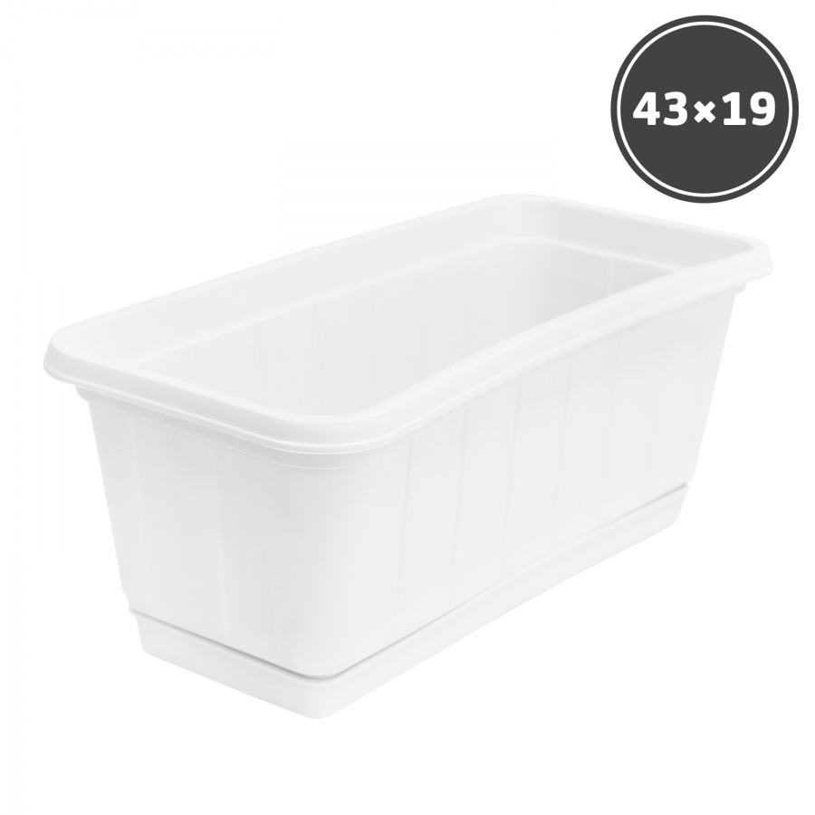 Flower pot with a rectangular tray (43 sm)