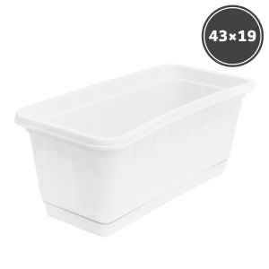 For garden Flower pot with a rectangular tray (43 sm)