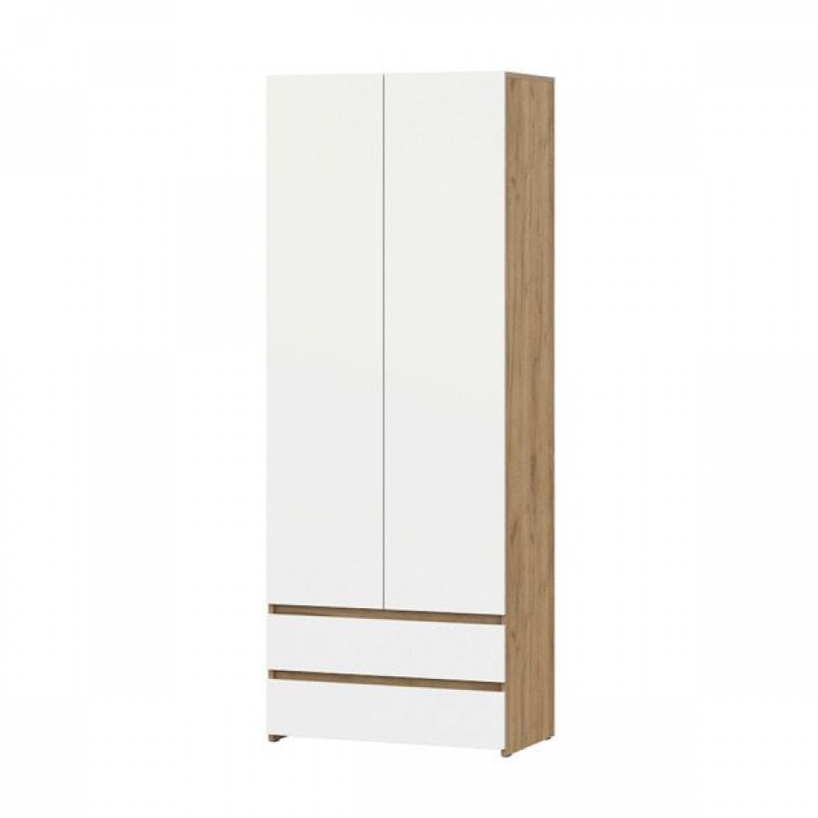 Модульная система Некст 1 Шкаф двухстворчатый с ящиками Дуб Золотой/Белый