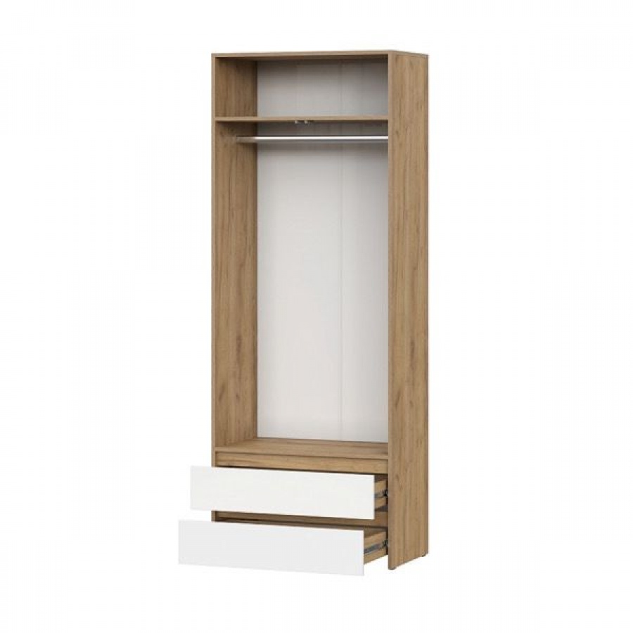 Модульная система Некст 1 Шкаф двухстворчатый с ящиками Дуб Золотой/Белый